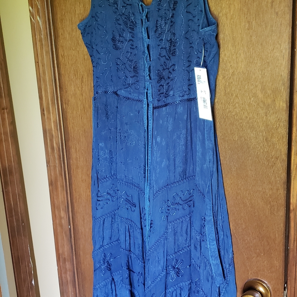 Denim navy blue dress